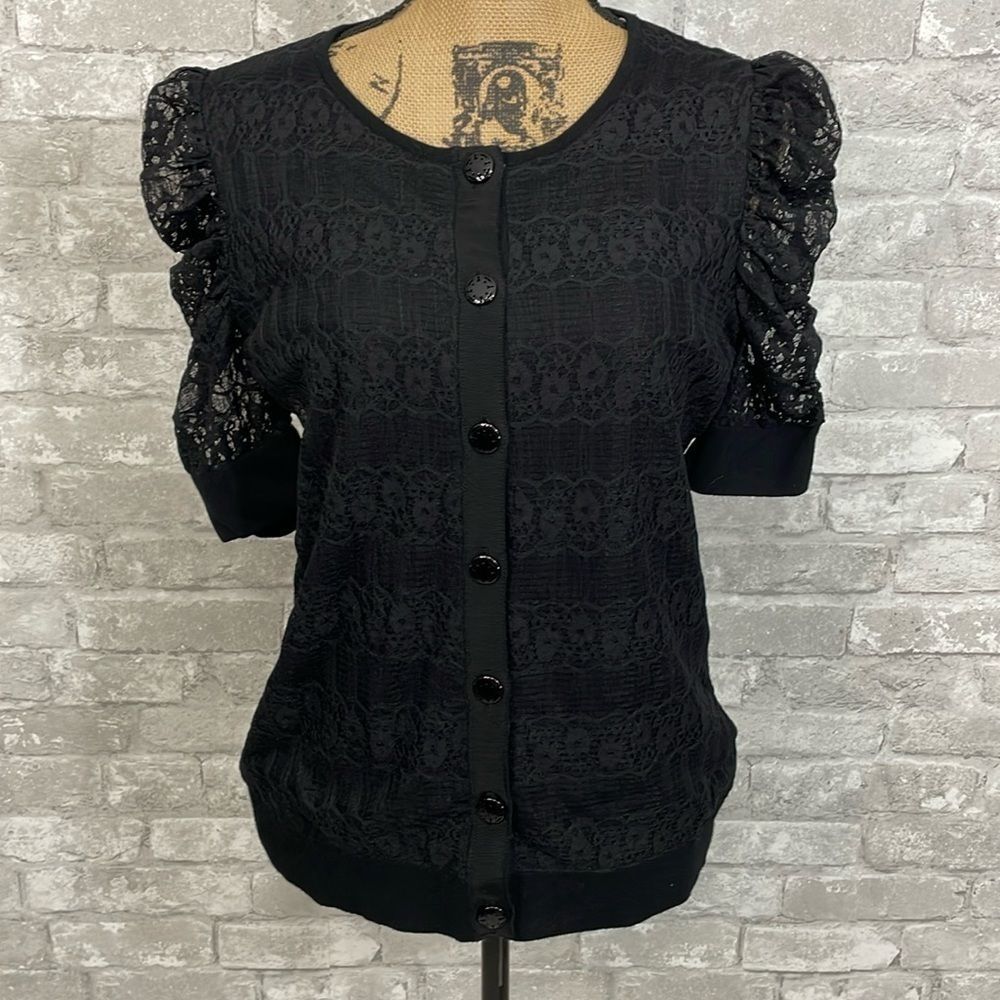Twelve By Twelve Lace Button Down Top